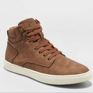 Mens Joey Brown High Top Ankle Cut Casual Shoes
